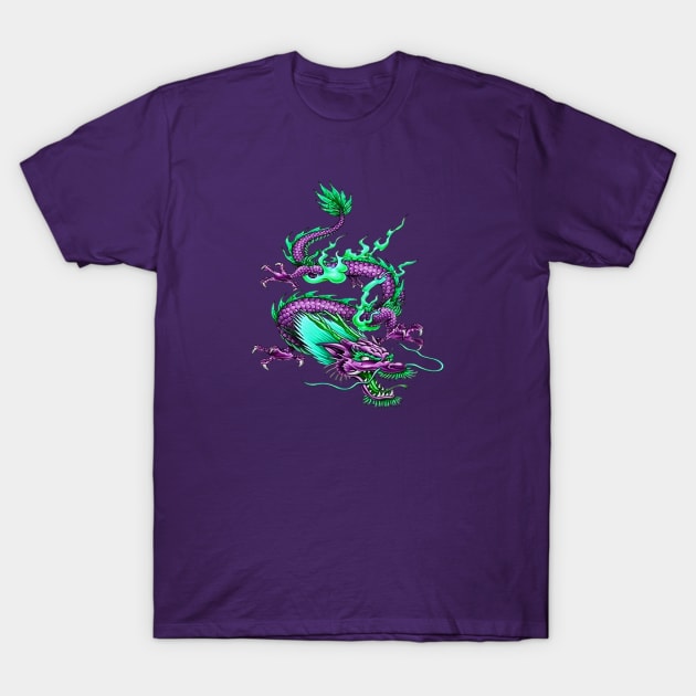 Chinese Underworld Dragon Mythical Waterway Creature T-Shirt by taiche